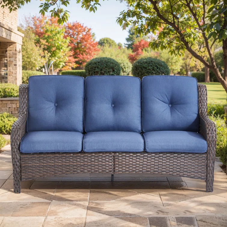 Carolina 75'' Polyethylene (PE) Wicker Outdoor Patio Sofa