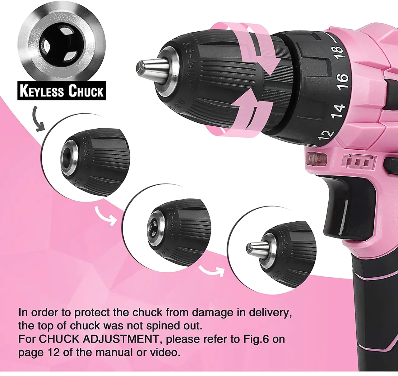 12V Cordless Drill and Home Tool Kit with 14-inch Storage Bag