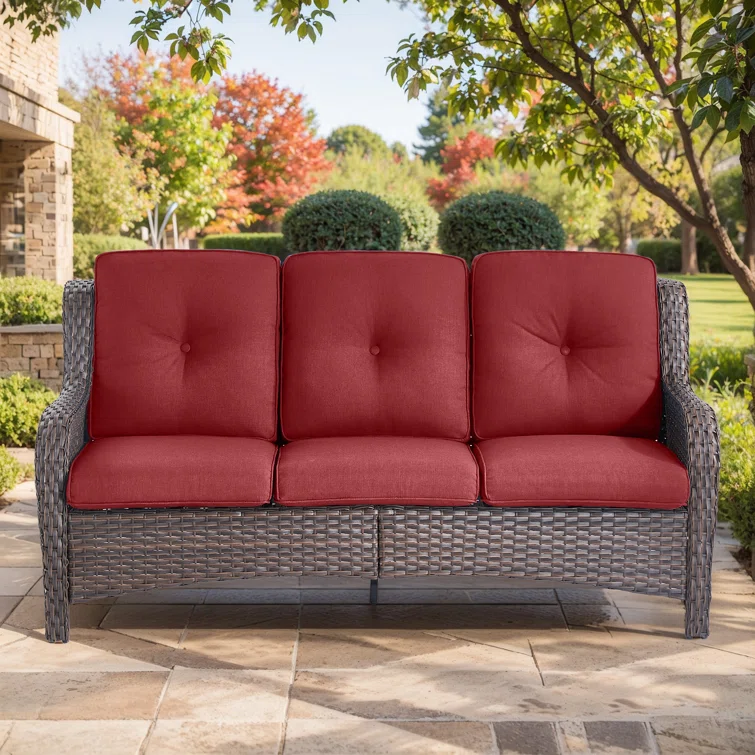 Carolina 75'' Polyethylene (PE) Wicker Outdoor Patio Sofa