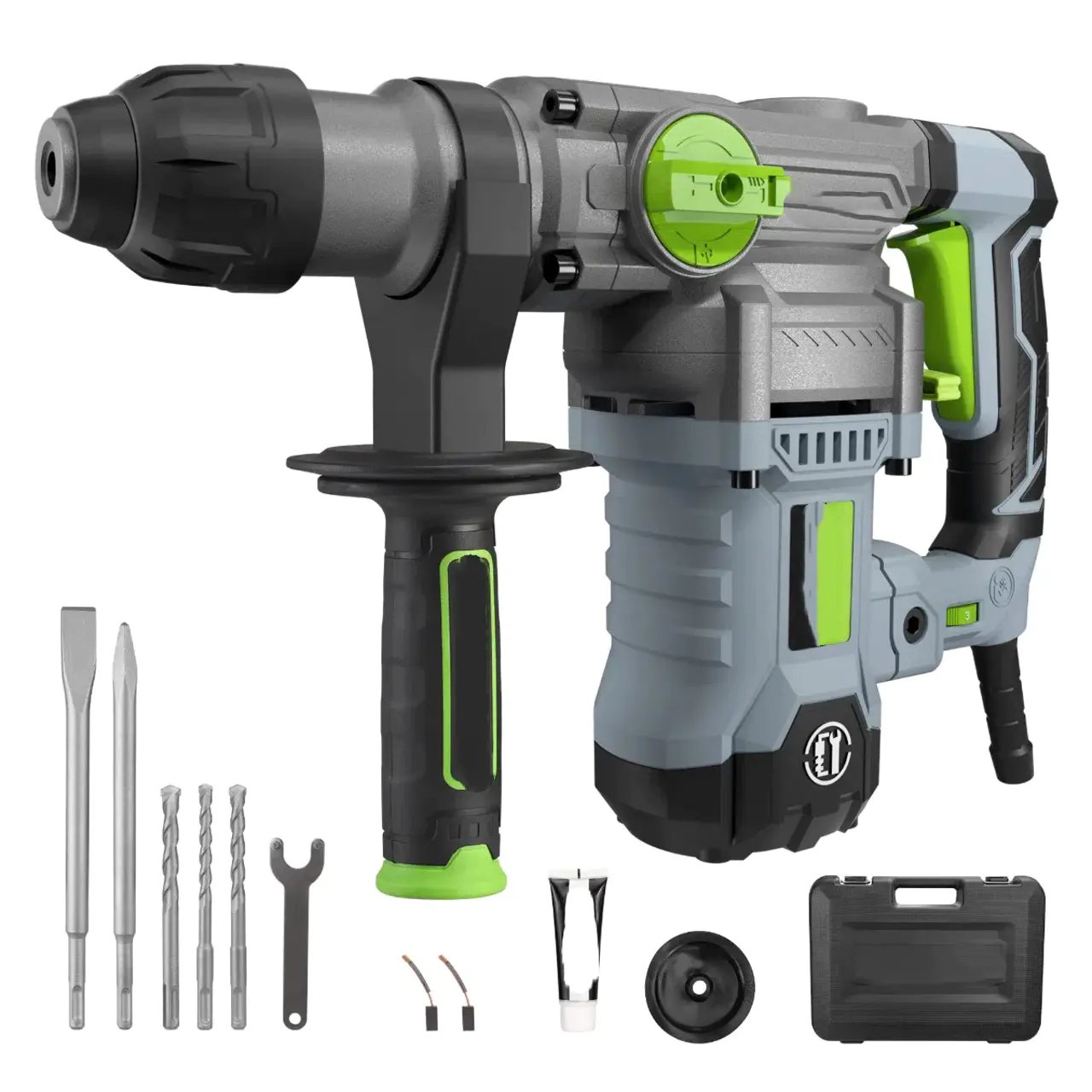 12.5AMP 1-1/4 Inch Premium SDS-Plus Rotary Hammer Drill, Heavy Duty Corded Version