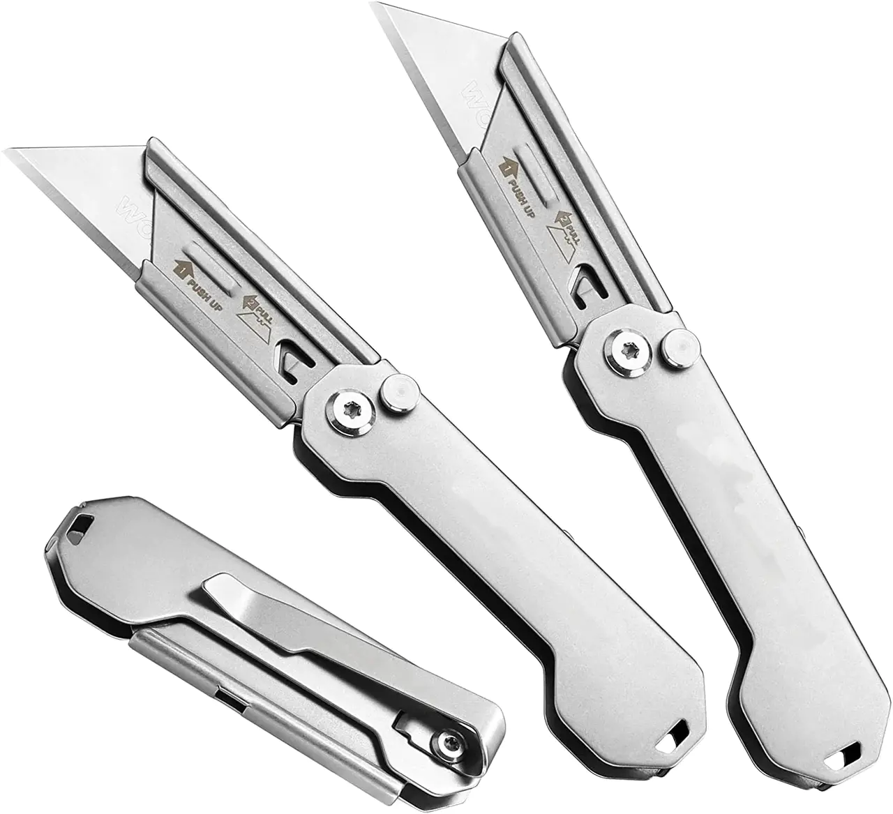3 PCS Folding Utility Knife Sets Quick Change Blades Box Cutter