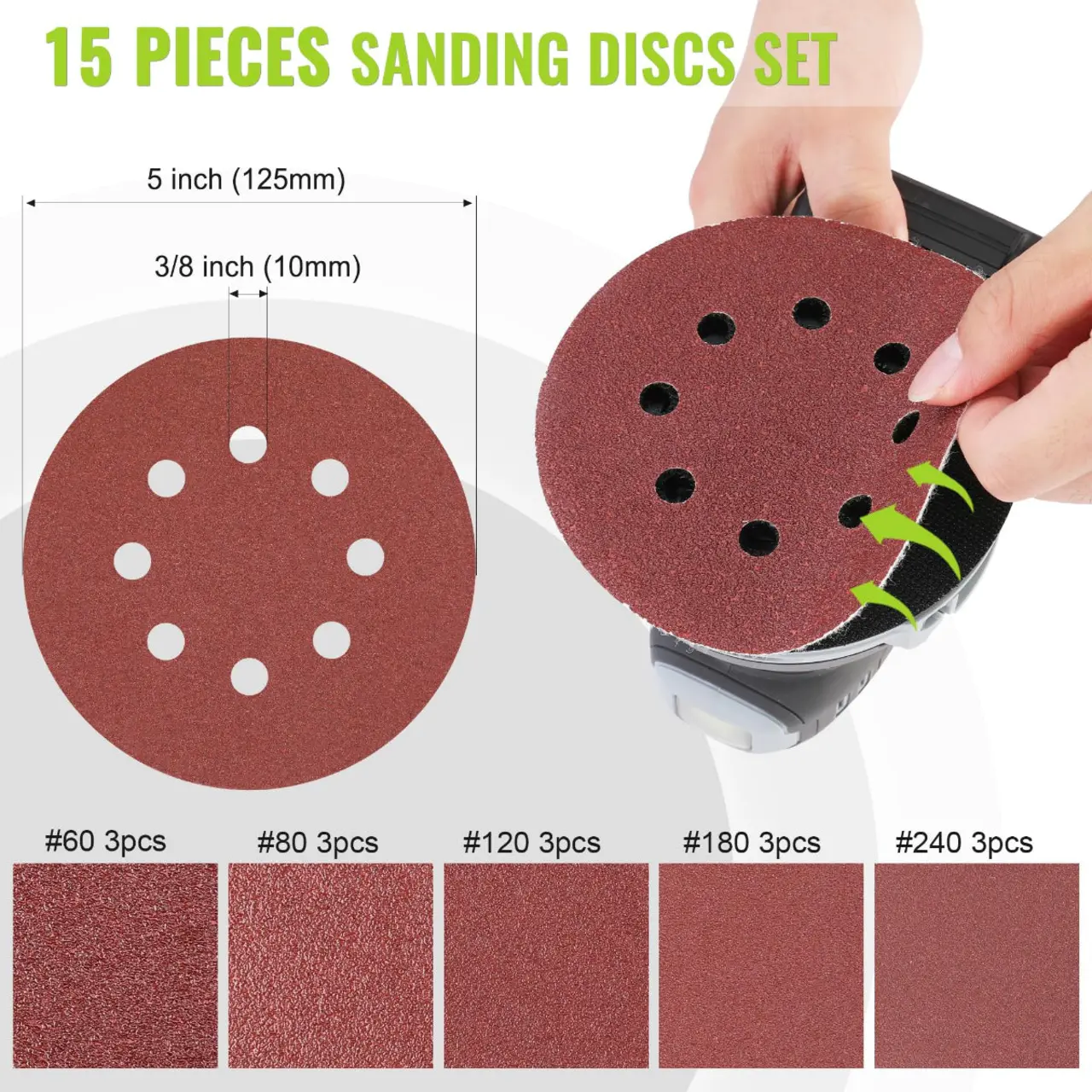 Brushless and Cordless 20V 5in Electric Orbit Sander